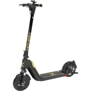 Hover-1 Helios Electric Folding Scooter, 18 MPH Top Speed, 24 Mile Range, 500 Watts Max Power, 10” Pneumatic Tires, Rear Disc Brakes, and Dual Front Suspension